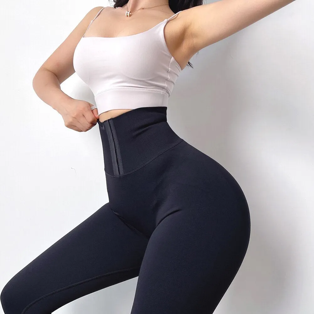 049 Slim Fit Tummy CONTRol Hip-lifting Fitness  Leggings