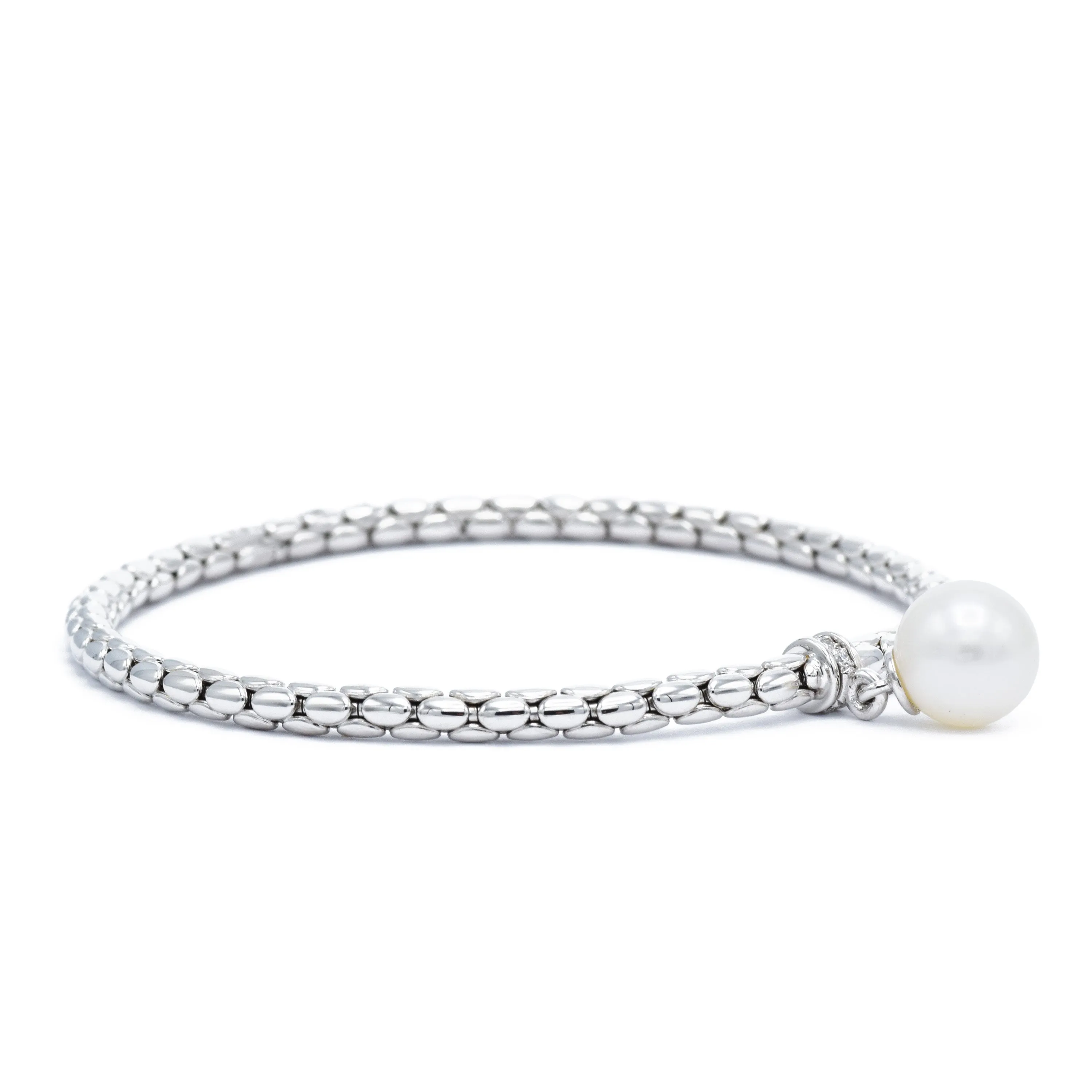 18KT White Gold Chimento Pearl Drop Bracelet