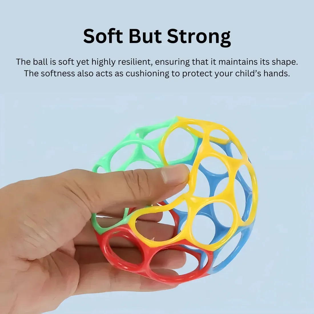[2 Pack] Maya & Friends Classic Soft Easy Grasp Oball (Assorted Colours)