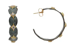 35MM PATINA ARTIFACT HOOP EARRINGS