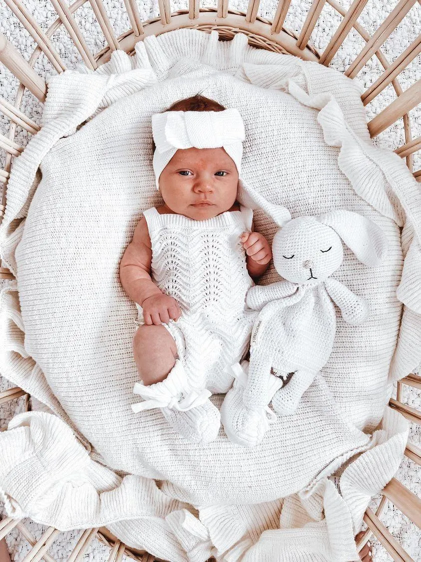 3LC Wave Knit Bodysuit | Ivory