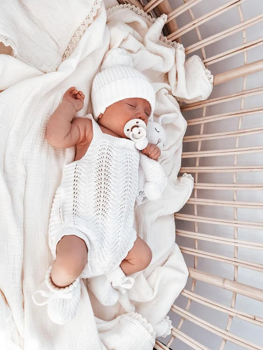 3LC Wave Knit Bodysuit | Ivory