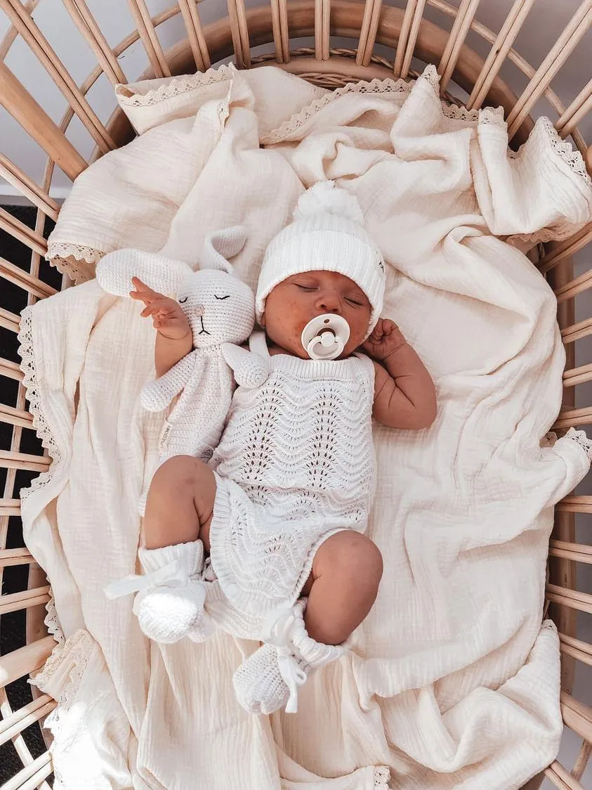 3LC Wave Knit Bodysuit | Ivory