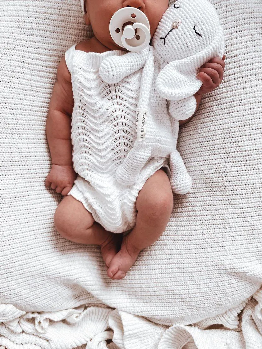 3LC Wave Knit Bodysuit | Ivory
