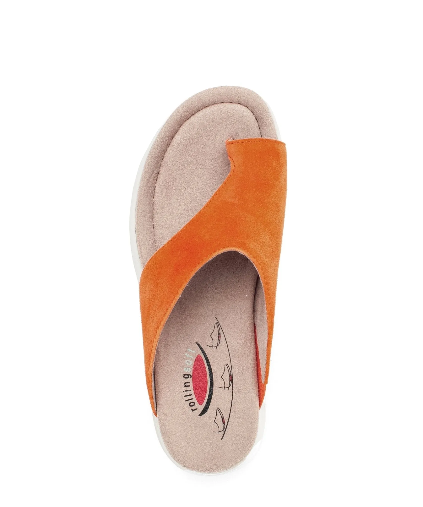 '46.812.32' women's rolling thoe slide - orange