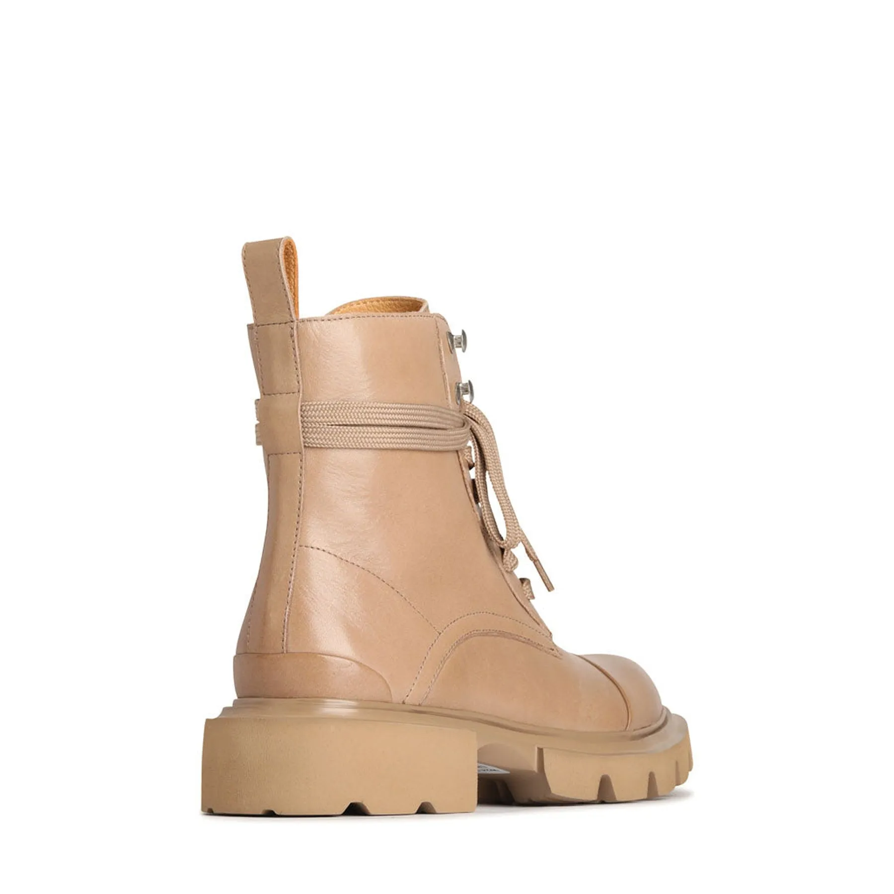 ADALIA LEATHER LACE-UP ANKLE BOOTS
