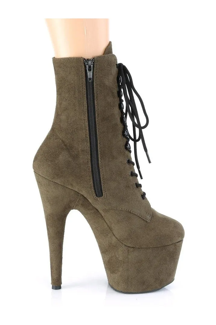 ADORE-1020FS Exotic Boot | Green Faux Suede