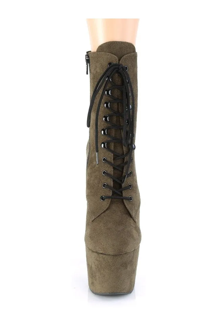 ADORE-1020FS Exotic Boot | Green Faux Suede