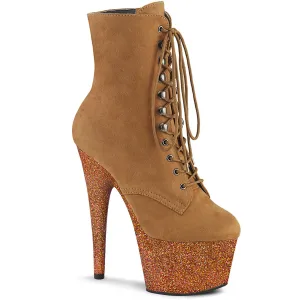 ADORE-1020FSMG  Camel Faux Suede/Camel Multi Mini Glitter