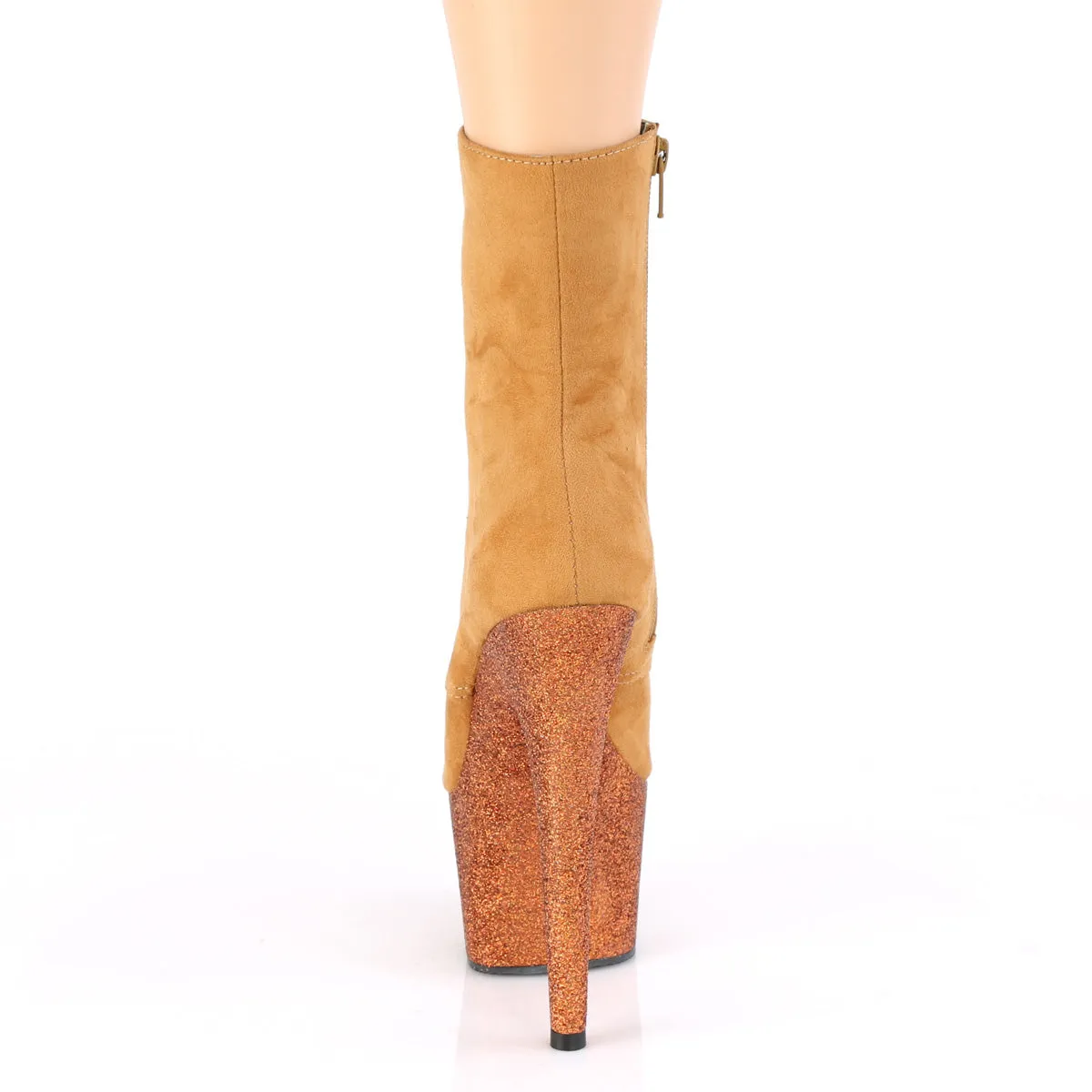 ADORE-1020FSMG  Camel Faux Suede/Camel Multi Mini Glitter