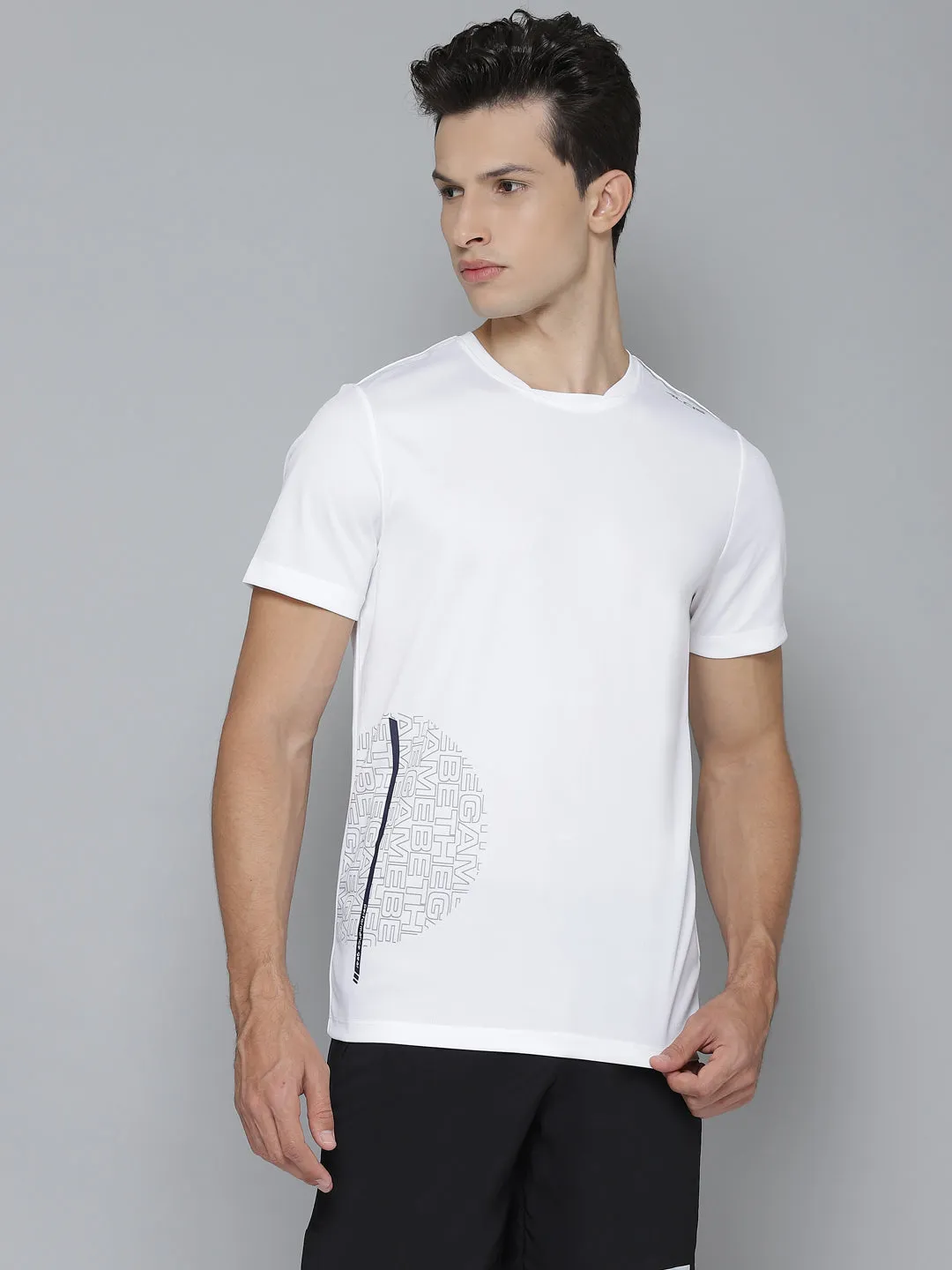 Alcis Men Printed White Tshirts