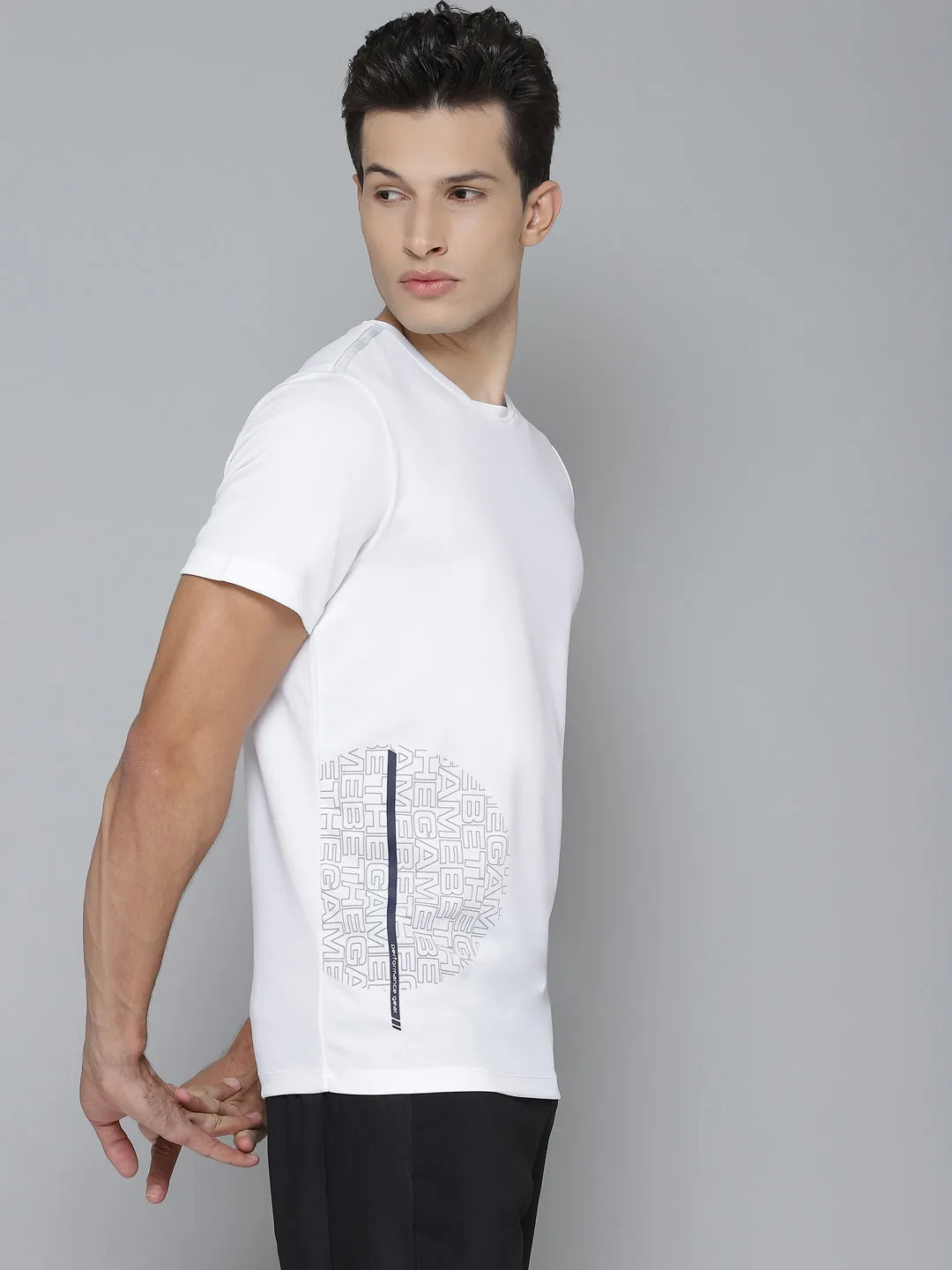 Alcis Men Printed White Tshirts