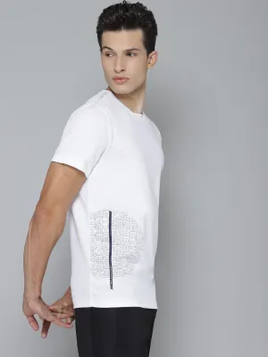 Alcis Men Printed White Tshirts