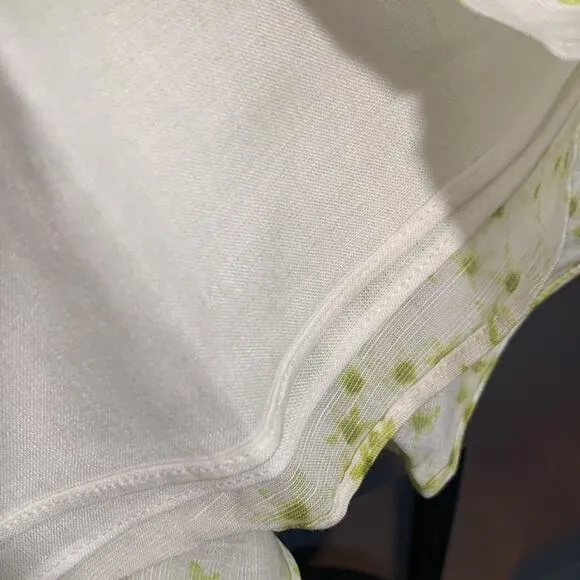 AllSaints Frida Amanzi Floral-Print Woven Mini Skirt White &amp; Green Size 8 NWT