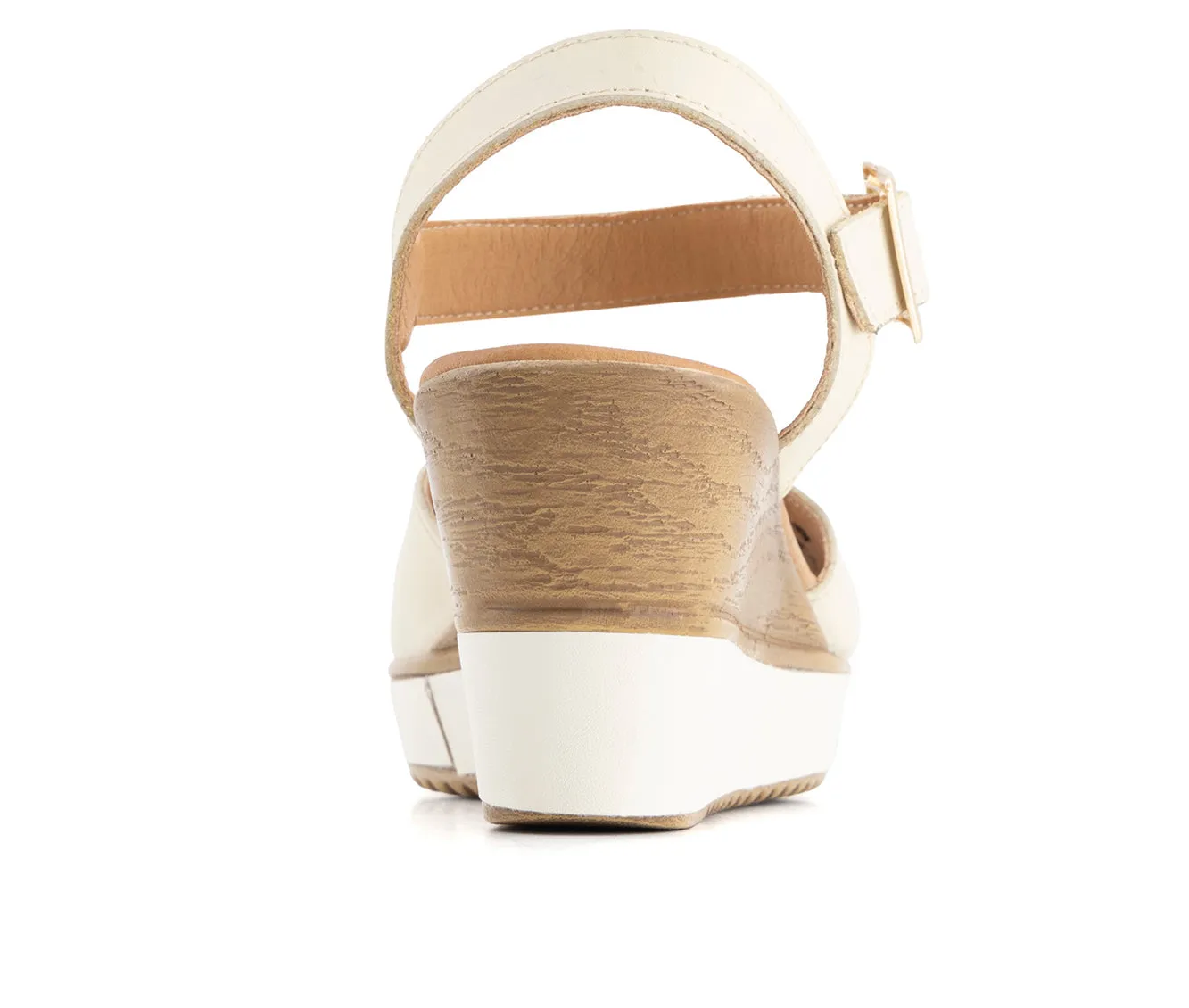 Andrea Women's Wedge Heel Ankle Strap Platform Sandals 68321