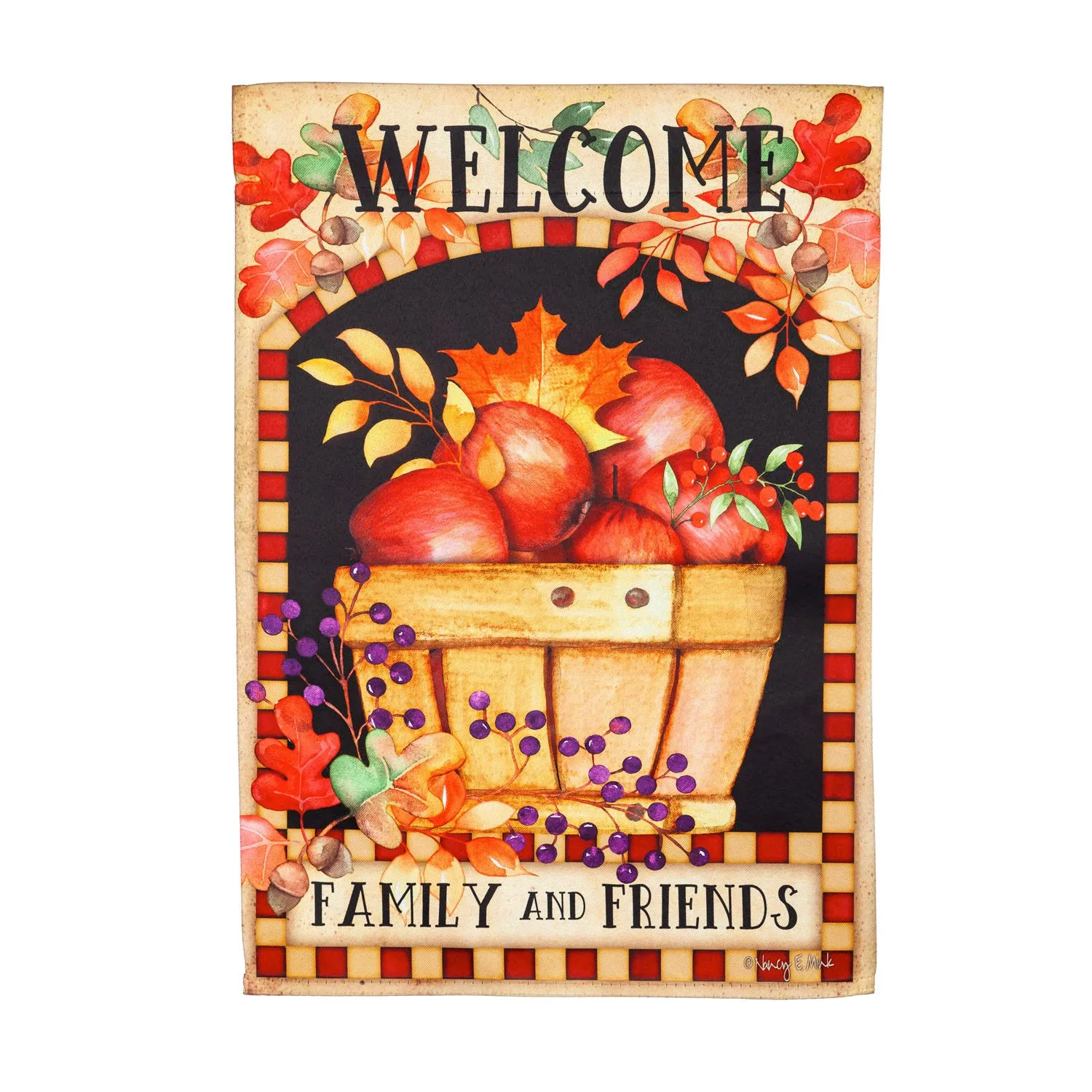 Apple Harvest Garden Suede Flag,14s9919