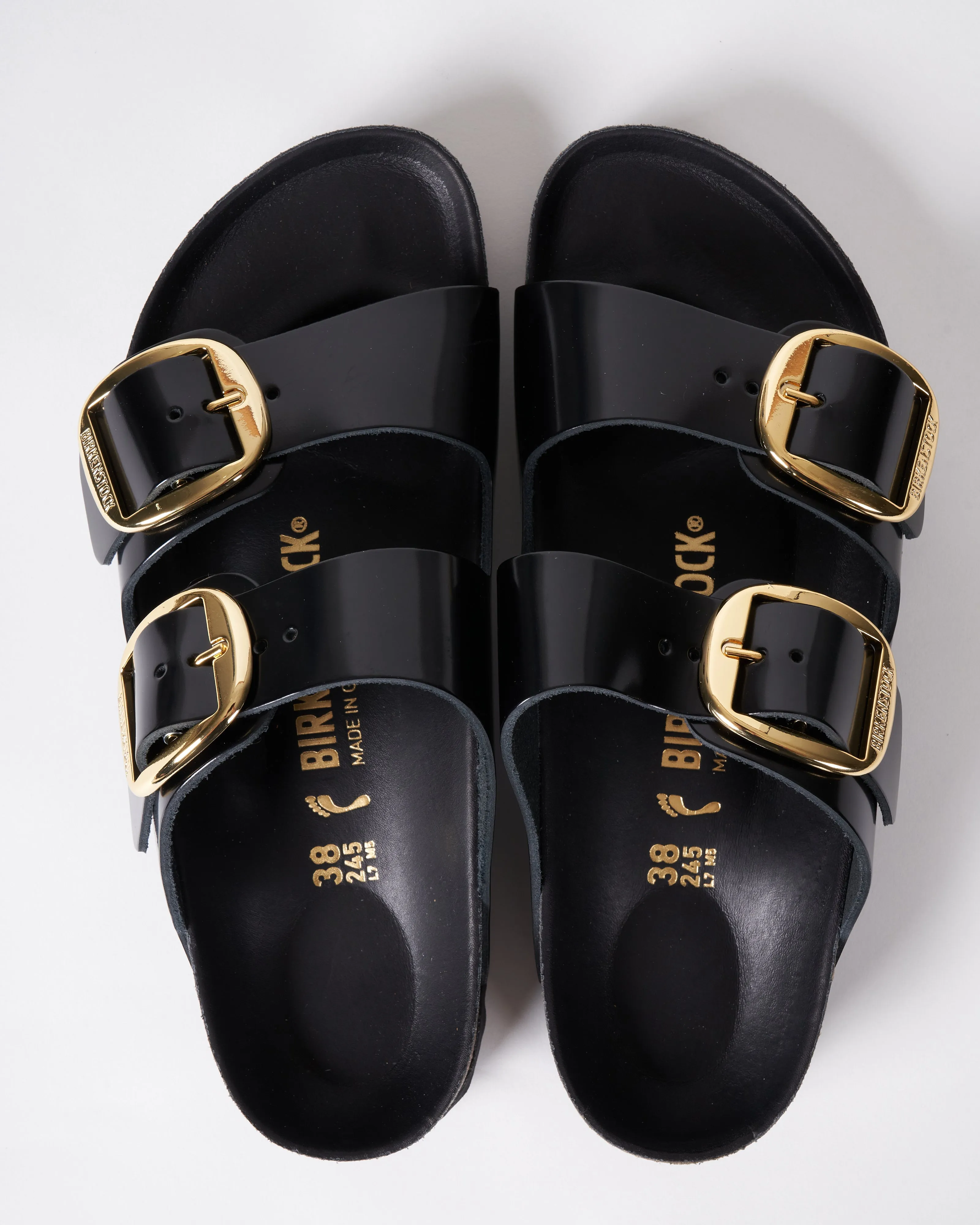 arizona big buckle/high shine leather - black high shine leather