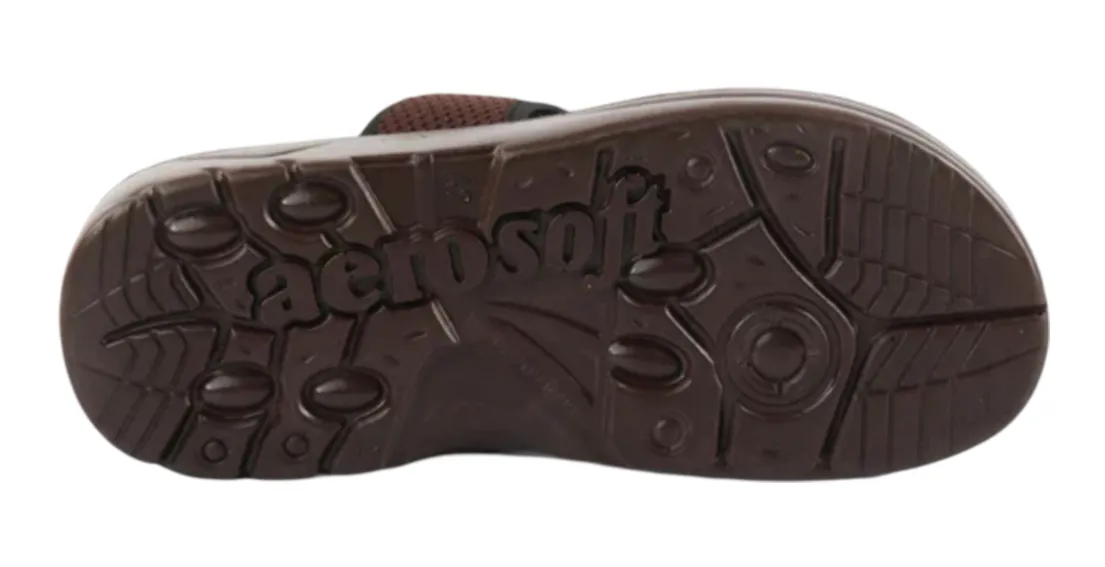 ARSFT Adaptation Men's PU Soft Slippers - Article 5103 (Brown)
