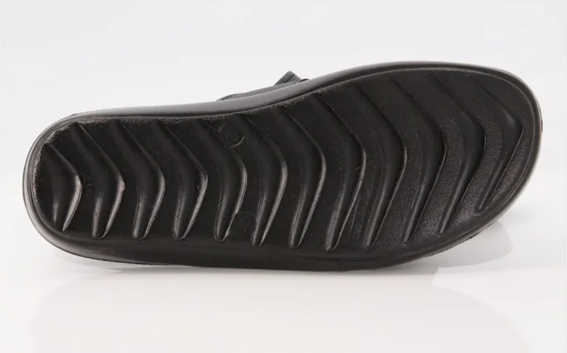 ARSFT Men's PU Soft Slippers - Article 9023 (Black)