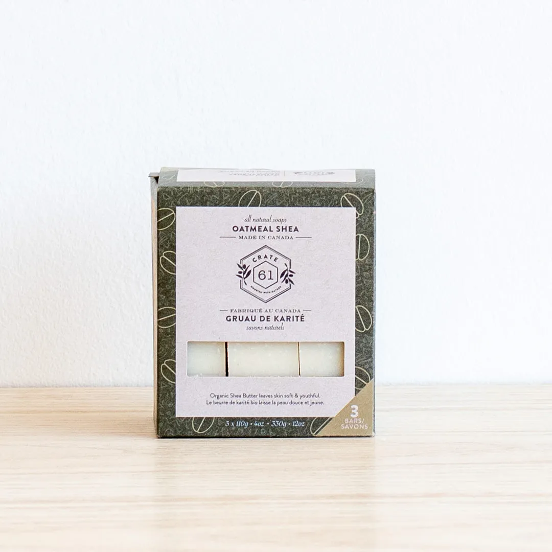 Bar Soap, Oatmeal Shea, 3-pack