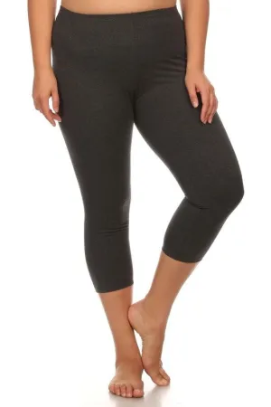 Basic Crop Legging in Charcoal Grey