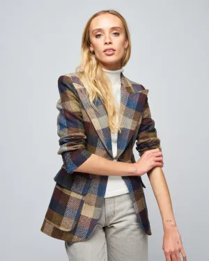 birkin blazer - peri lumberjacket check