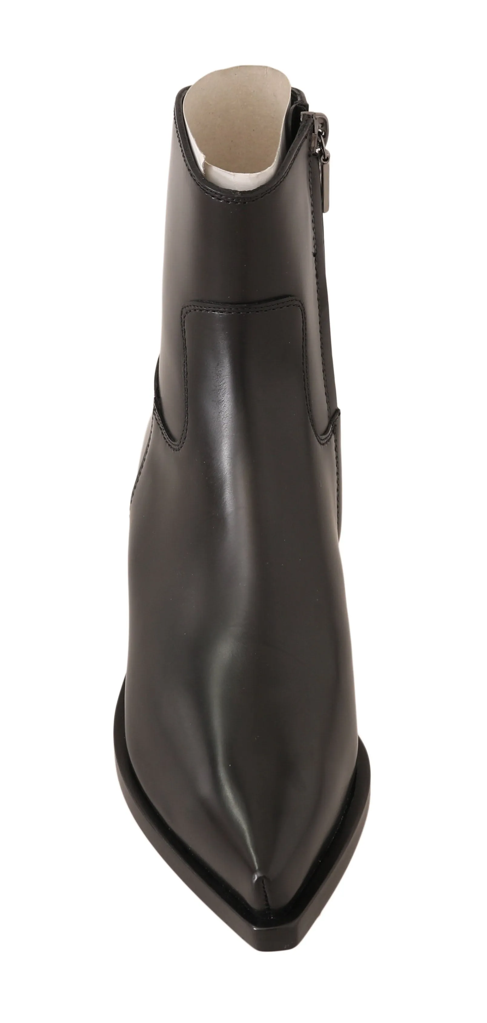 Black Leather Ankle Boots