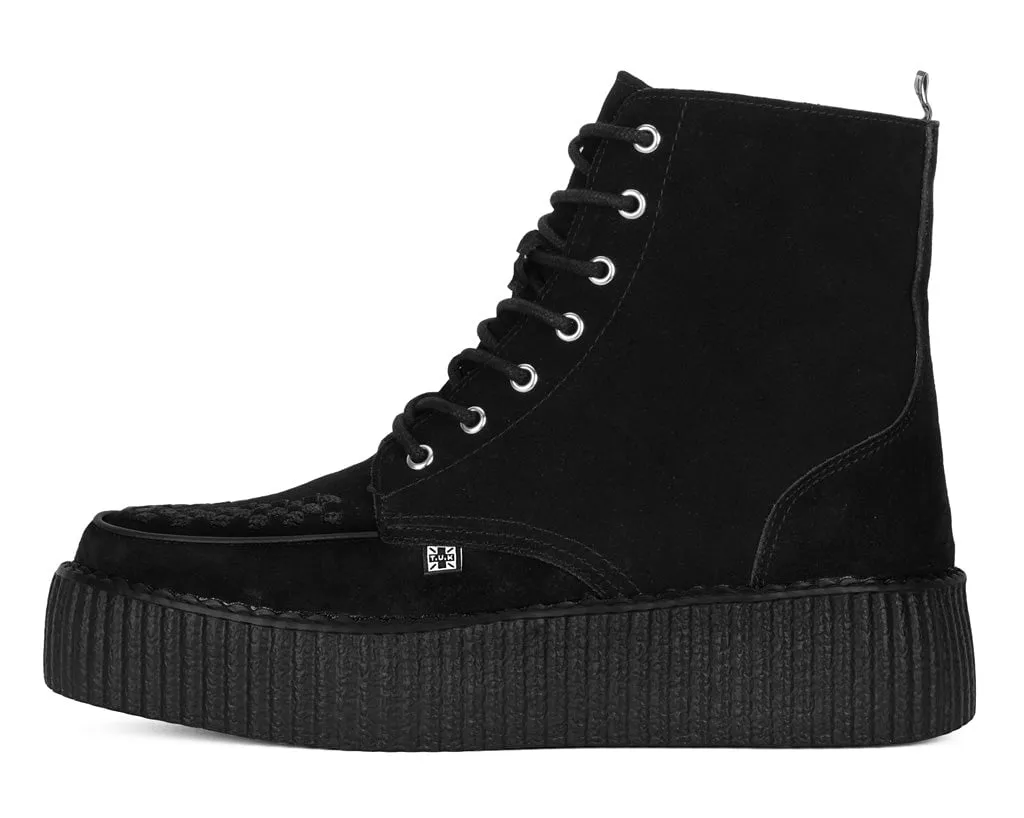 Black Suede Interlace Viva Mondo Boot