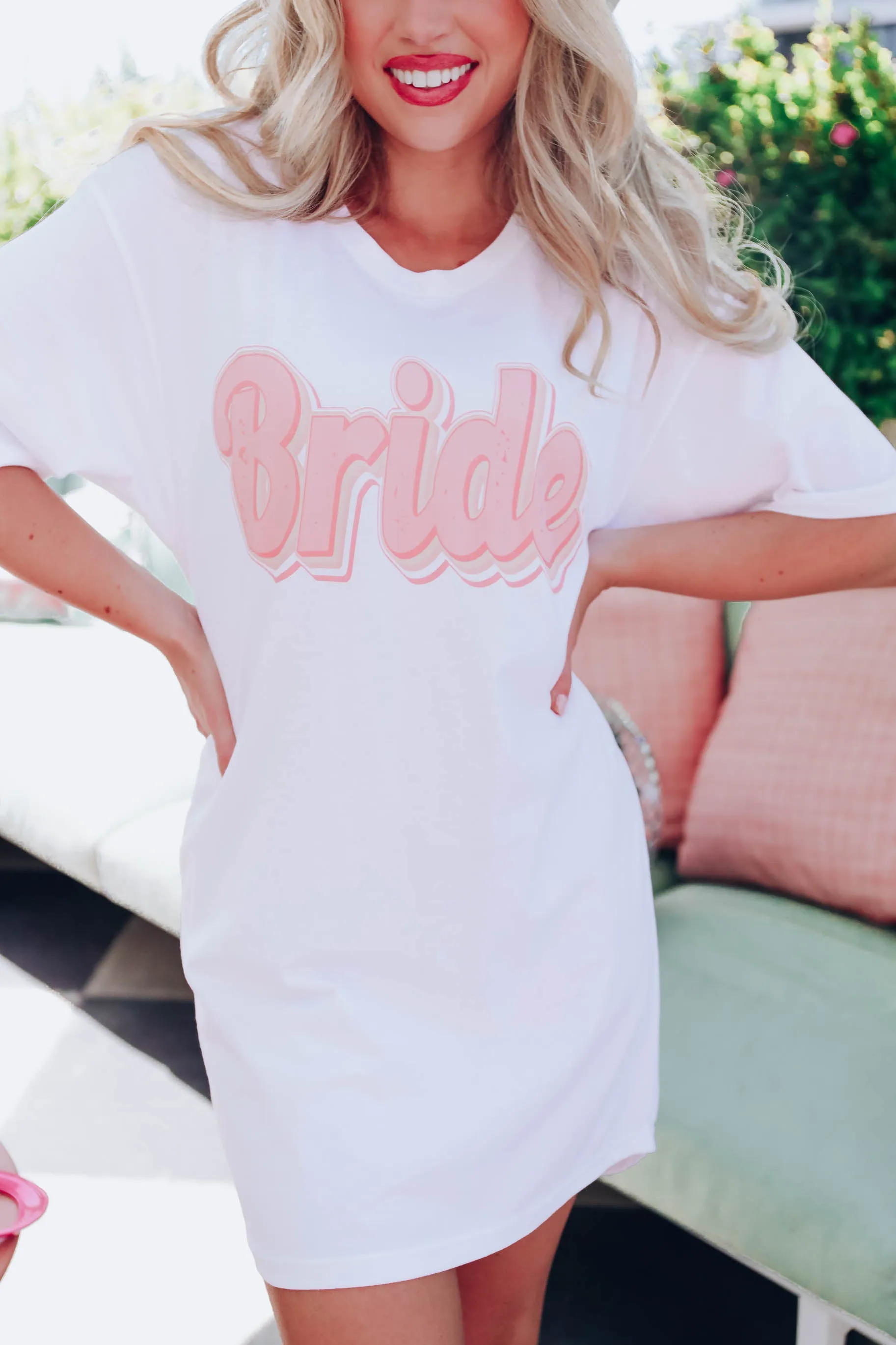 Bride T-Shirt Dress - White