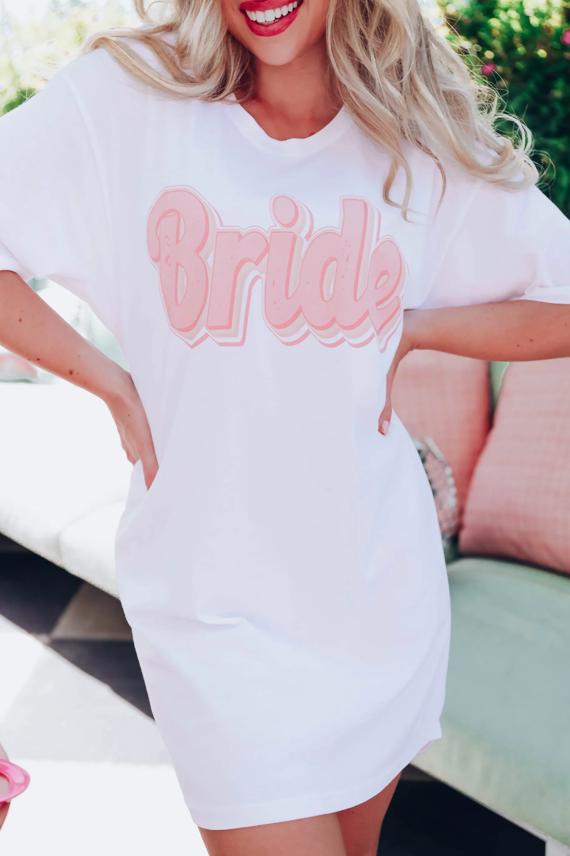 Bride T-Shirt Dress - White