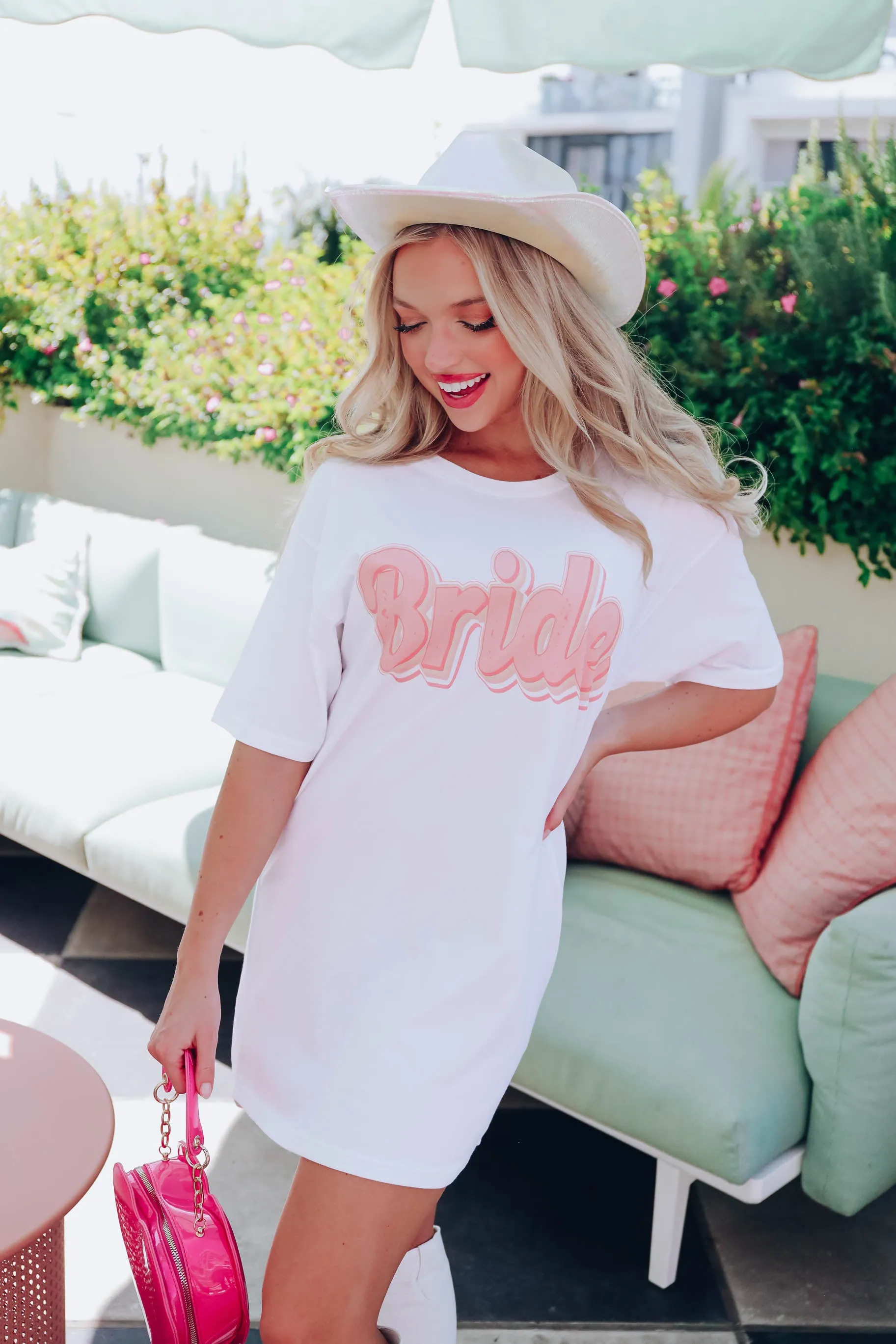 Bride T-Shirt Dress - White