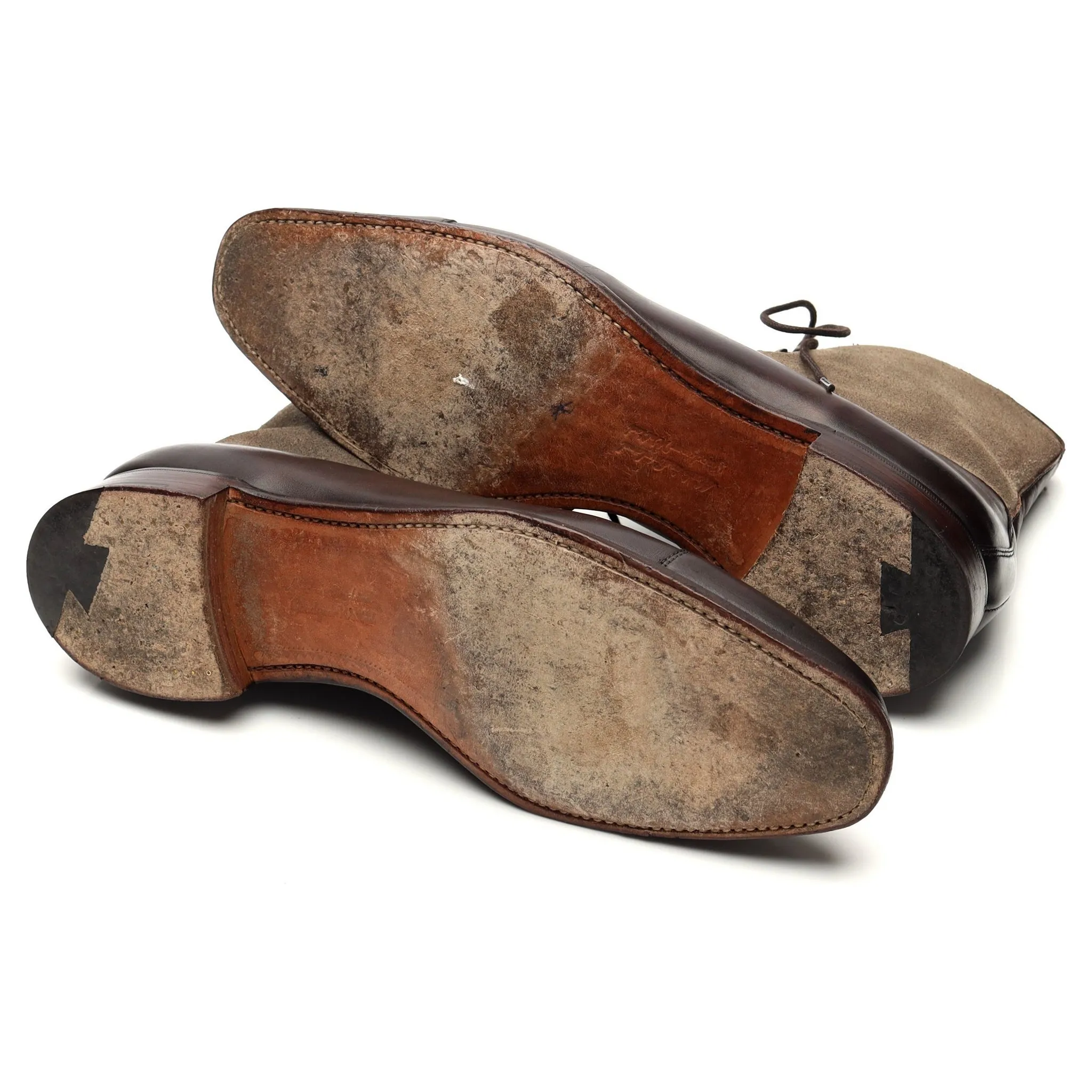 'Brixworth' Dark Brown Leather Boots UK 9 F