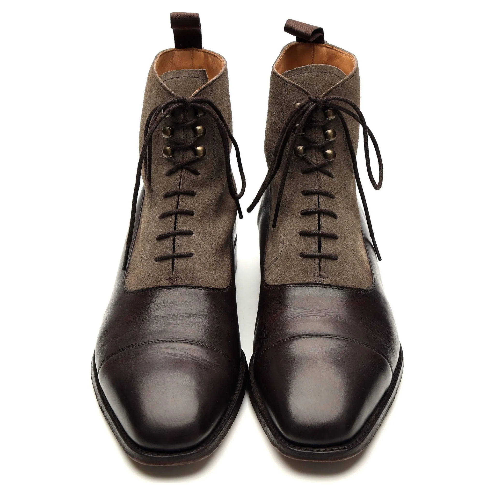 'Brixworth' Dark Brown Leather Boots UK 9 F