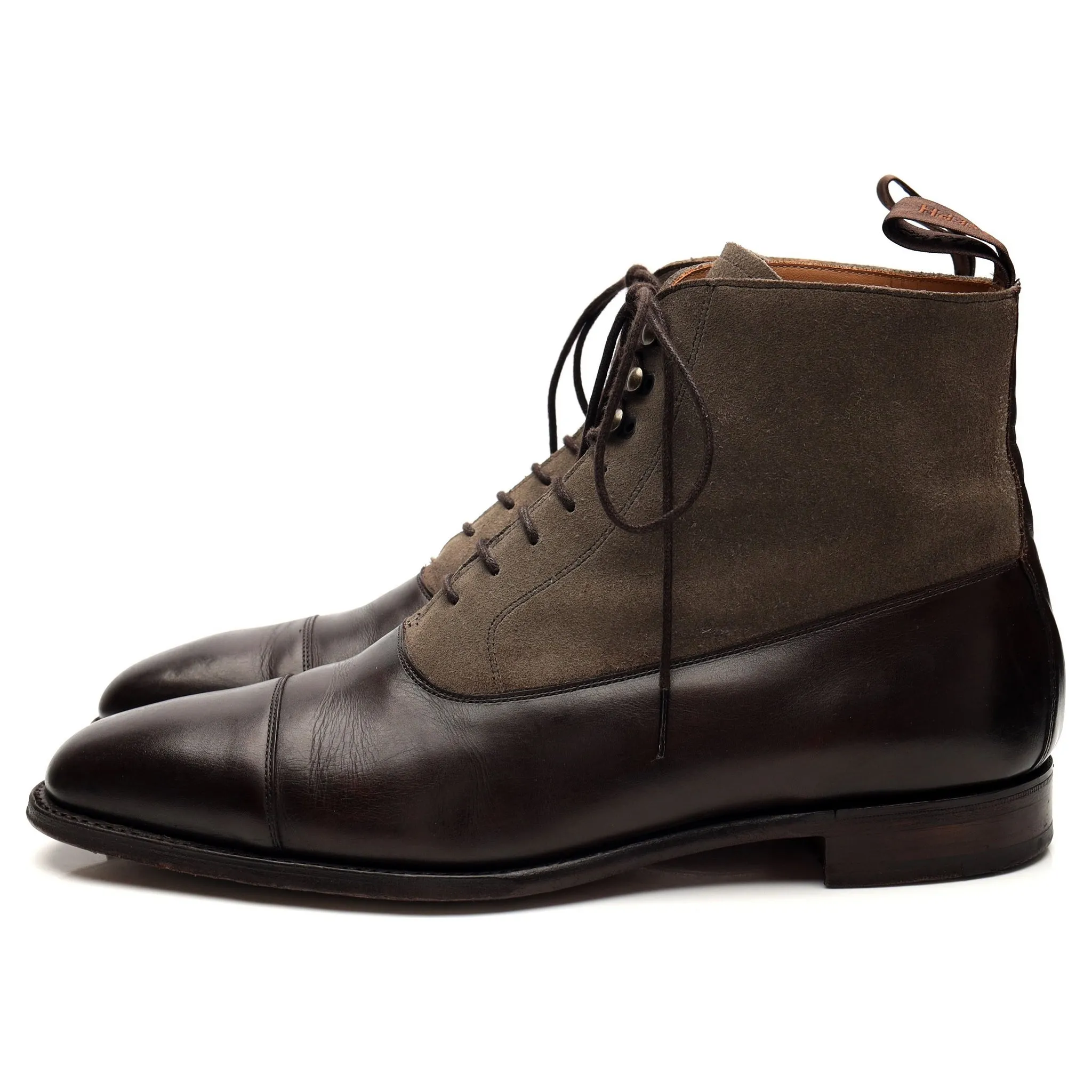 'Brixworth' Dark Brown Leather Boots UK 9 F