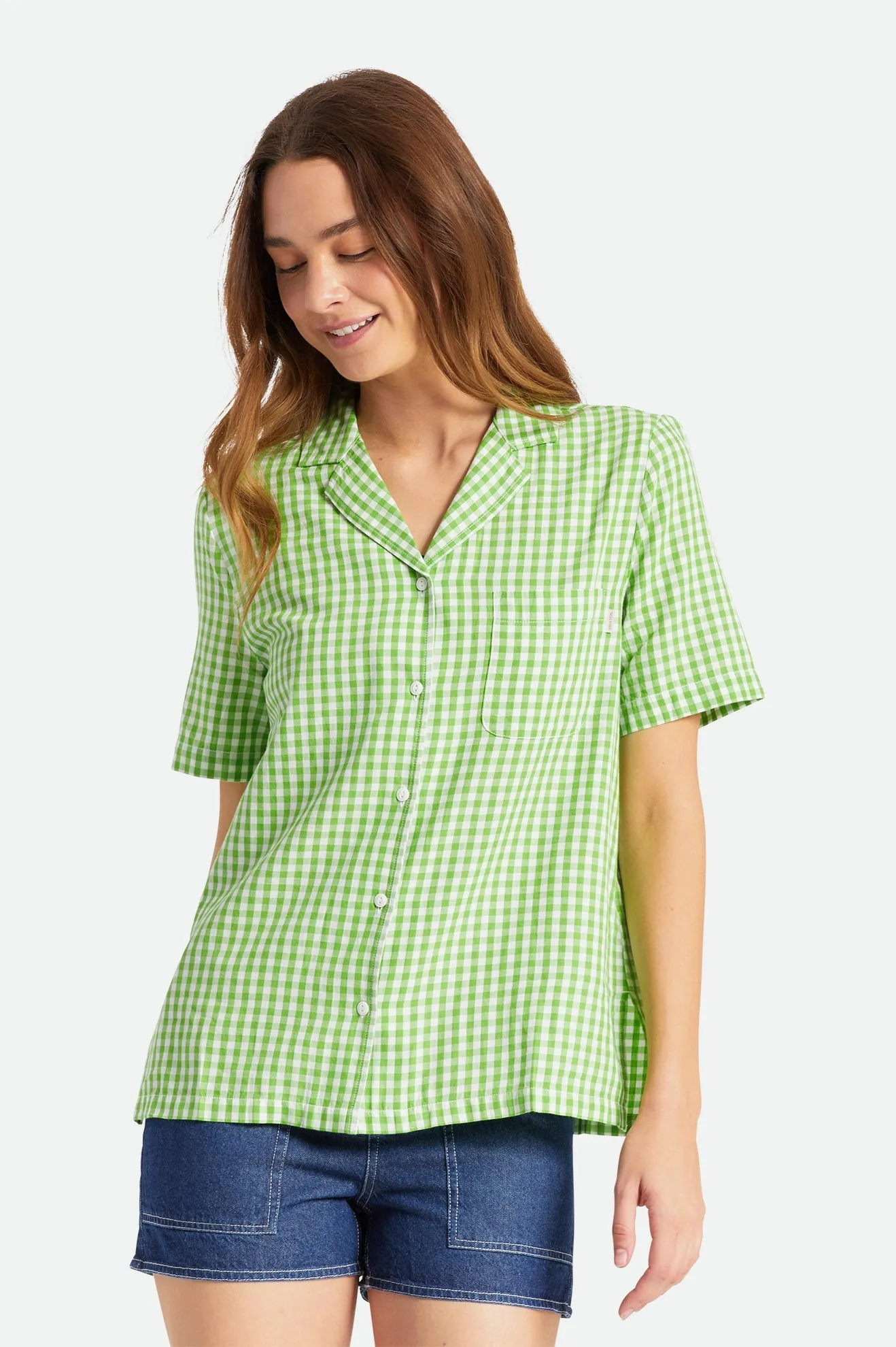 Bunker Gingham Boyfriend S/S Woven - Casa Blanca Blue