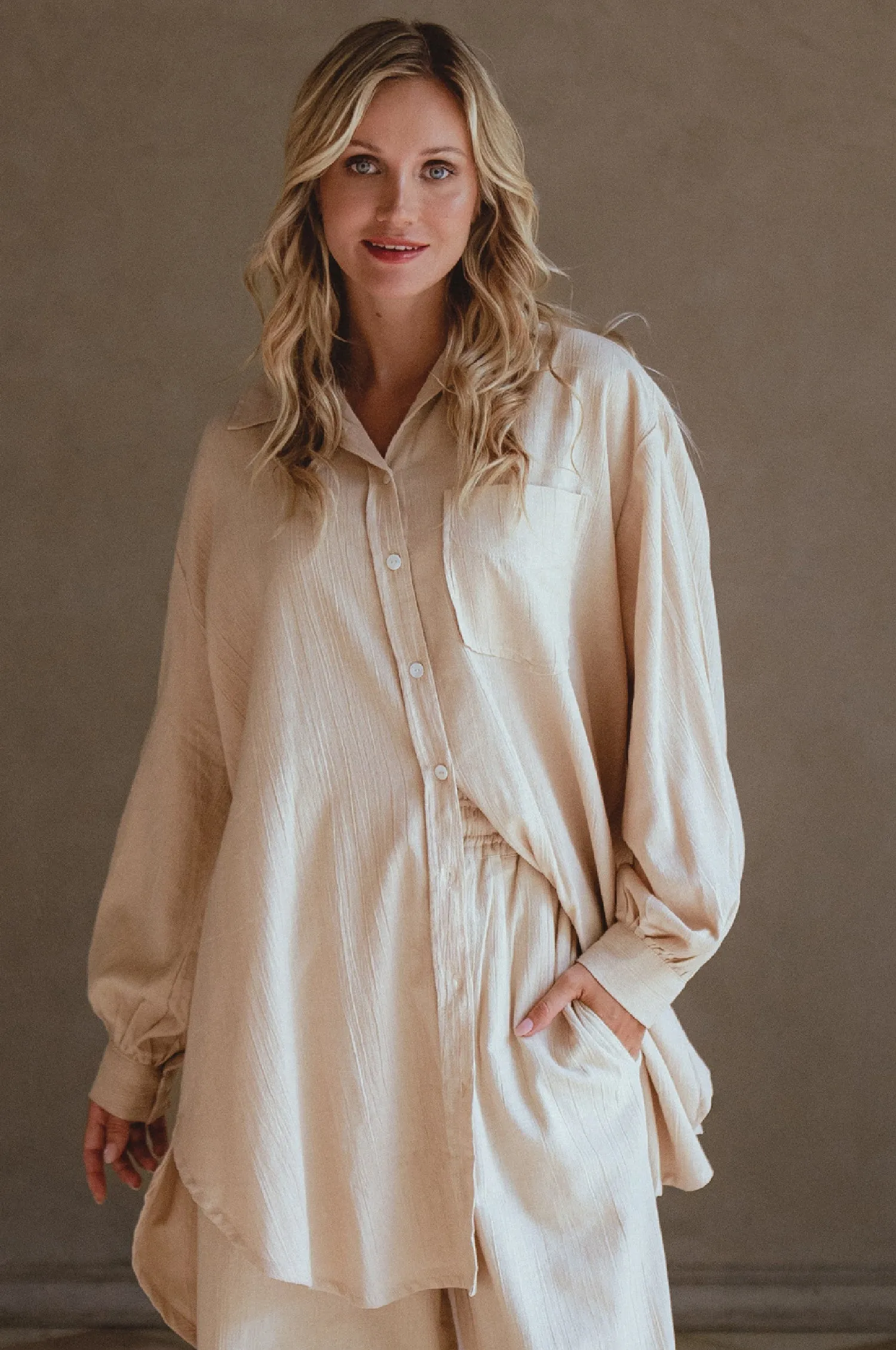 Calin Long Sleeve Oversized Shirt