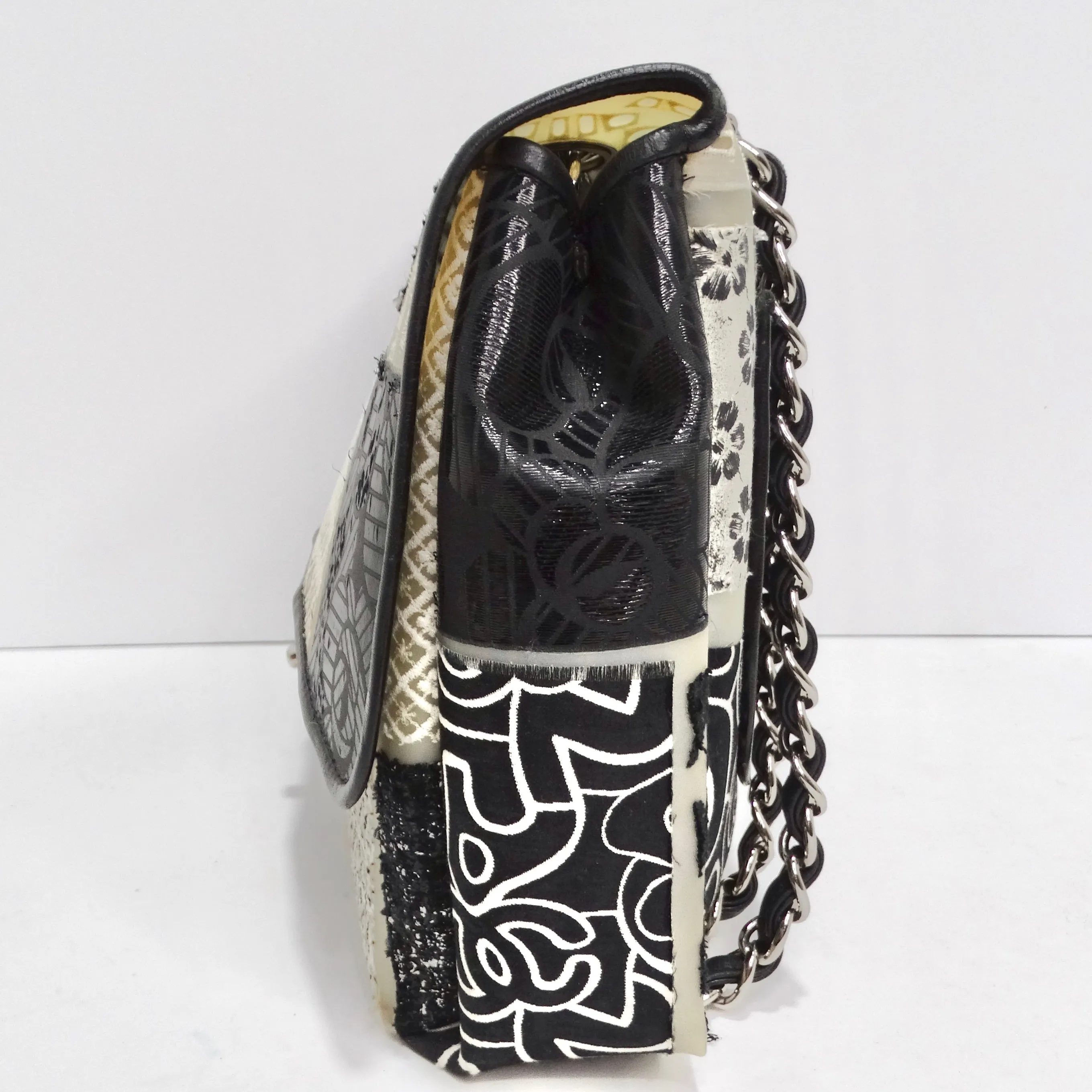 Chanel Patchwork Tweed PVC Classic Single Flap Handbag