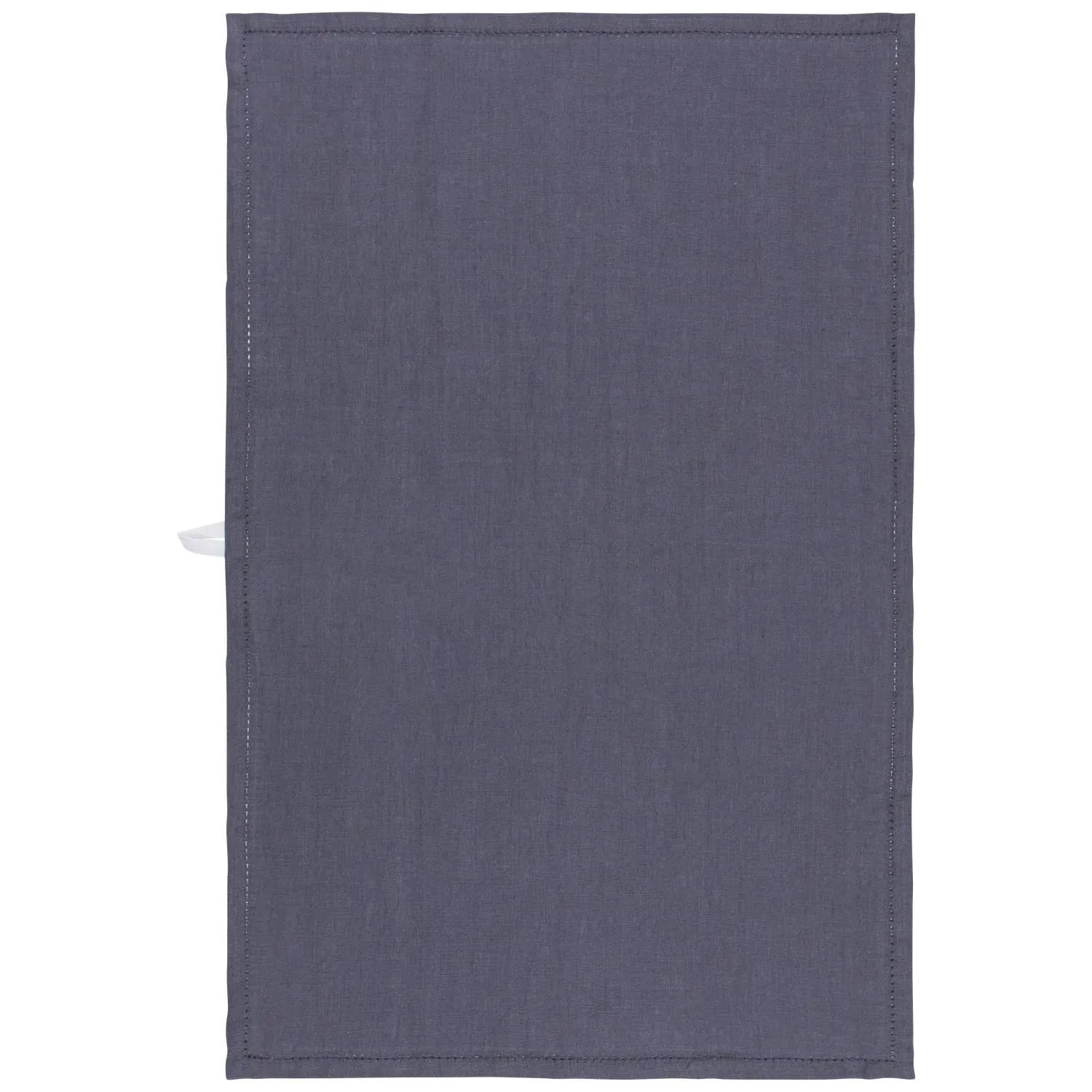 Charcoal Hemstitch Linen Dishtowel