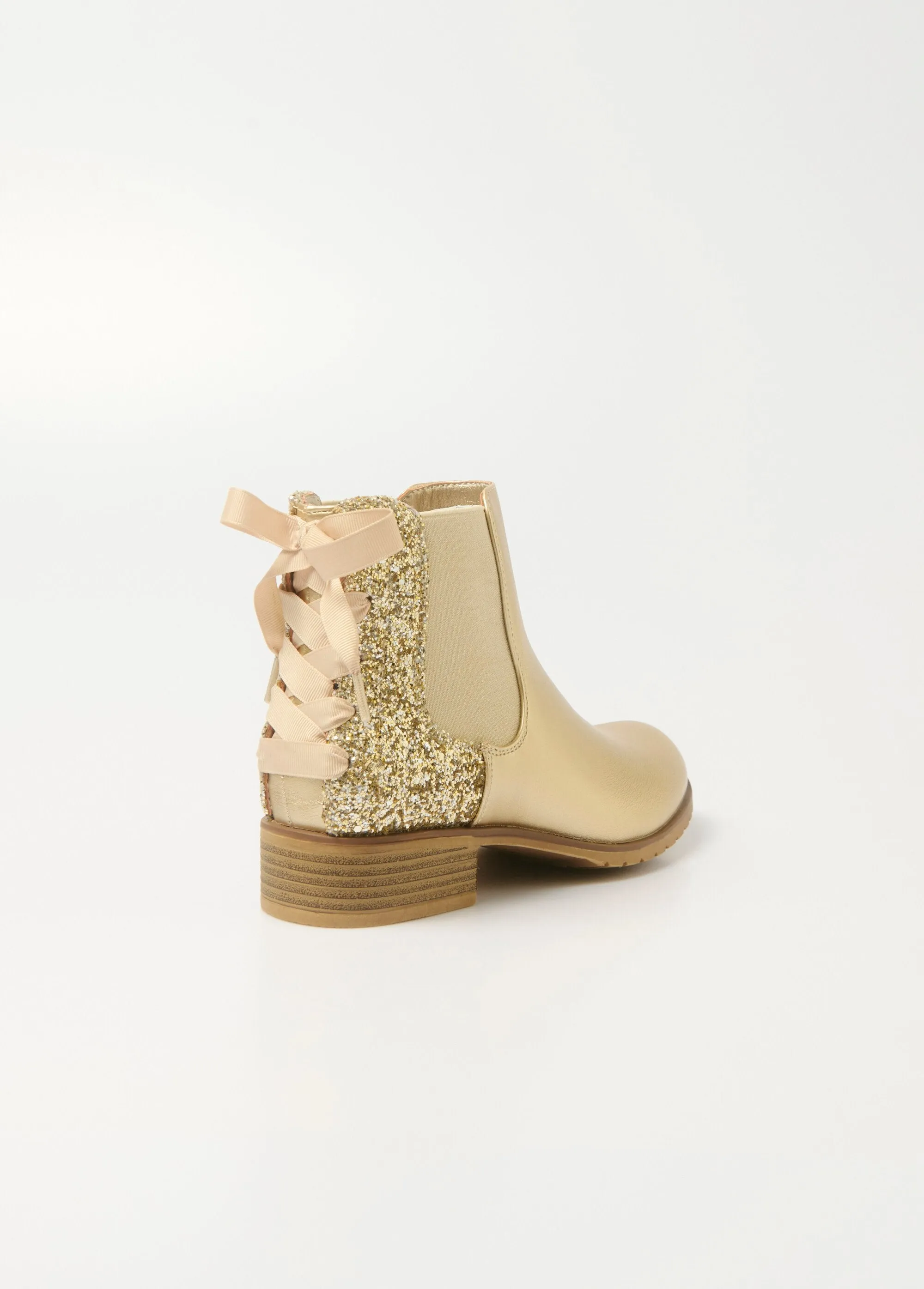 Chelsea boots with fancy heels and bow