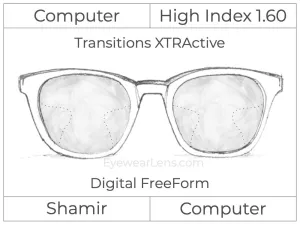 Computer Progressive - Shamir - Computer - Digital - High Index 1.60 - Transitions XTRActive