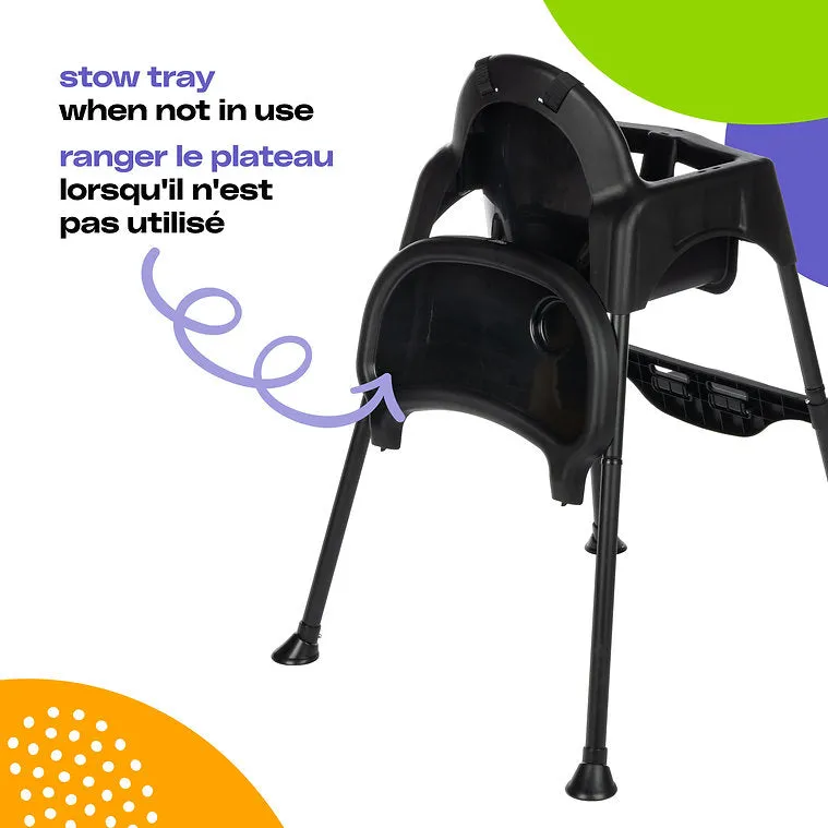 Cosco Canteen High Chair with footrest - Black