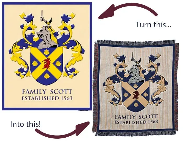 Create Your Own Personalized Custom Woven Blanket - from your own photo or art piece