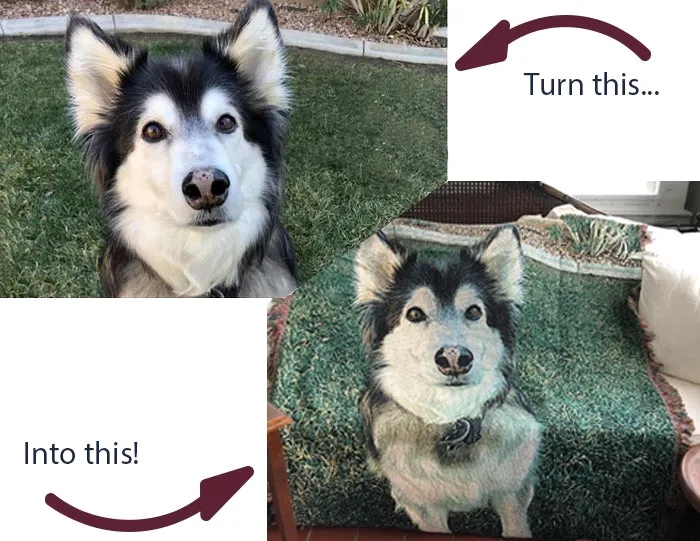 Create Your Own Personalized Custom Woven Blanket - from your own photo or art piece