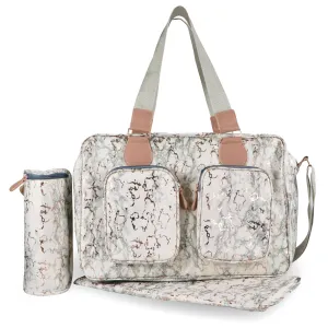 Deluxe Changing Bag - Metallic Rose Gold Marble