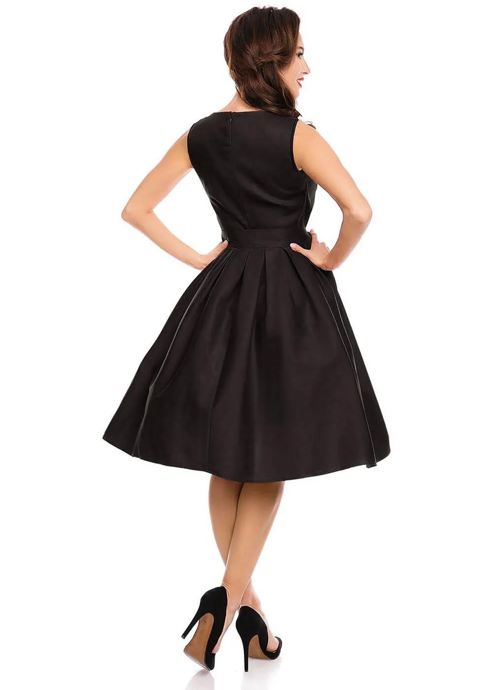 Dolly & Dotty Elizabeth 50's Swing Dress Black