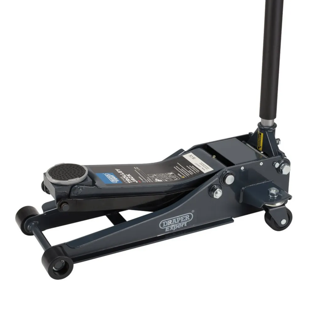 Draper Expert 3 Tonne Low Entry Trolley Jack with Quick Lift - EX-D