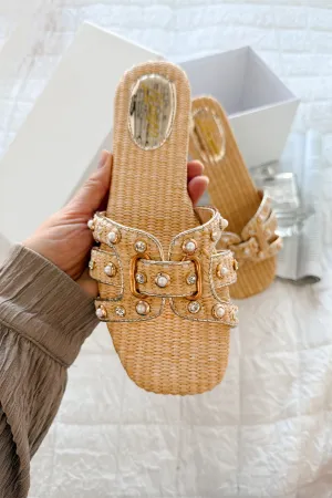 Edge Meets Effortless H Cut Flat Sandals (Natural)
