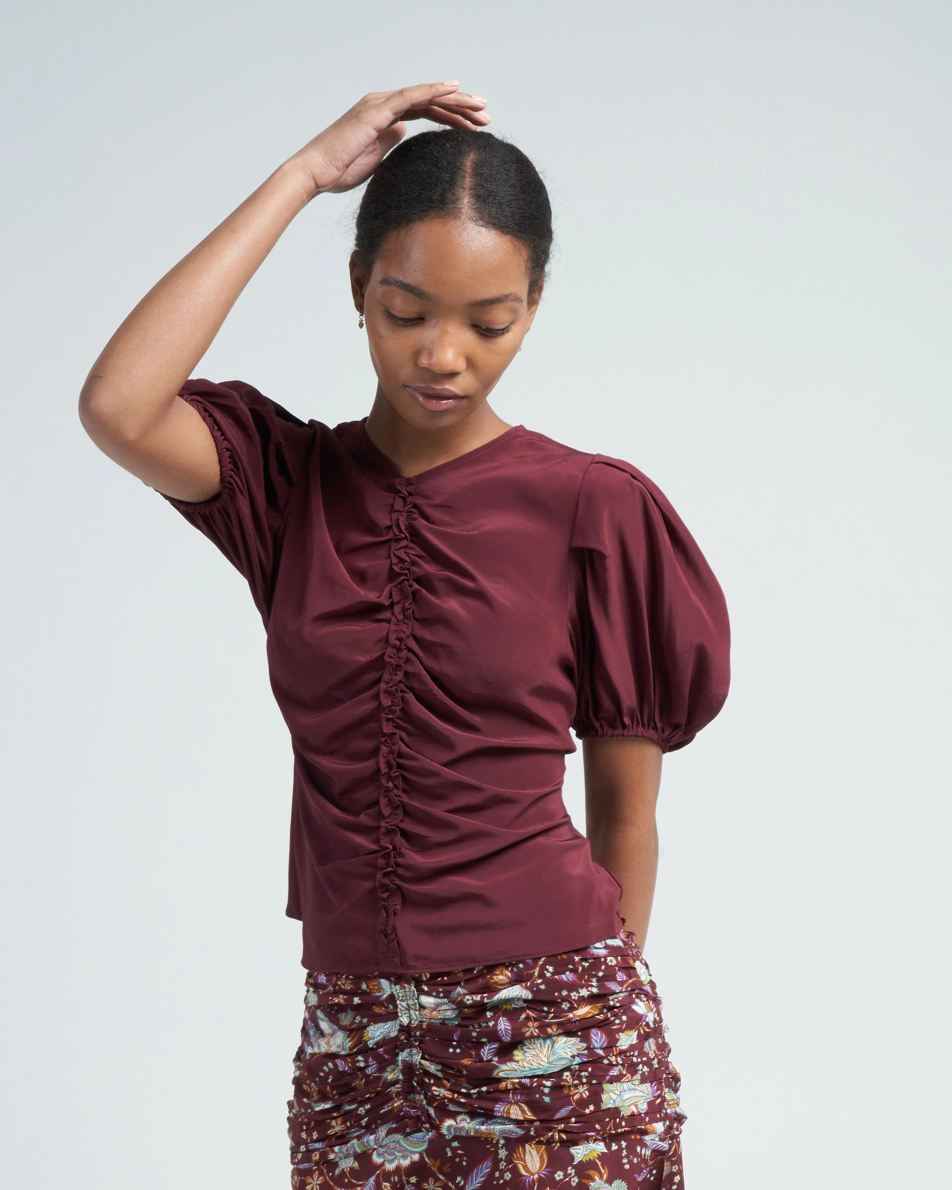 elise top - mahogany