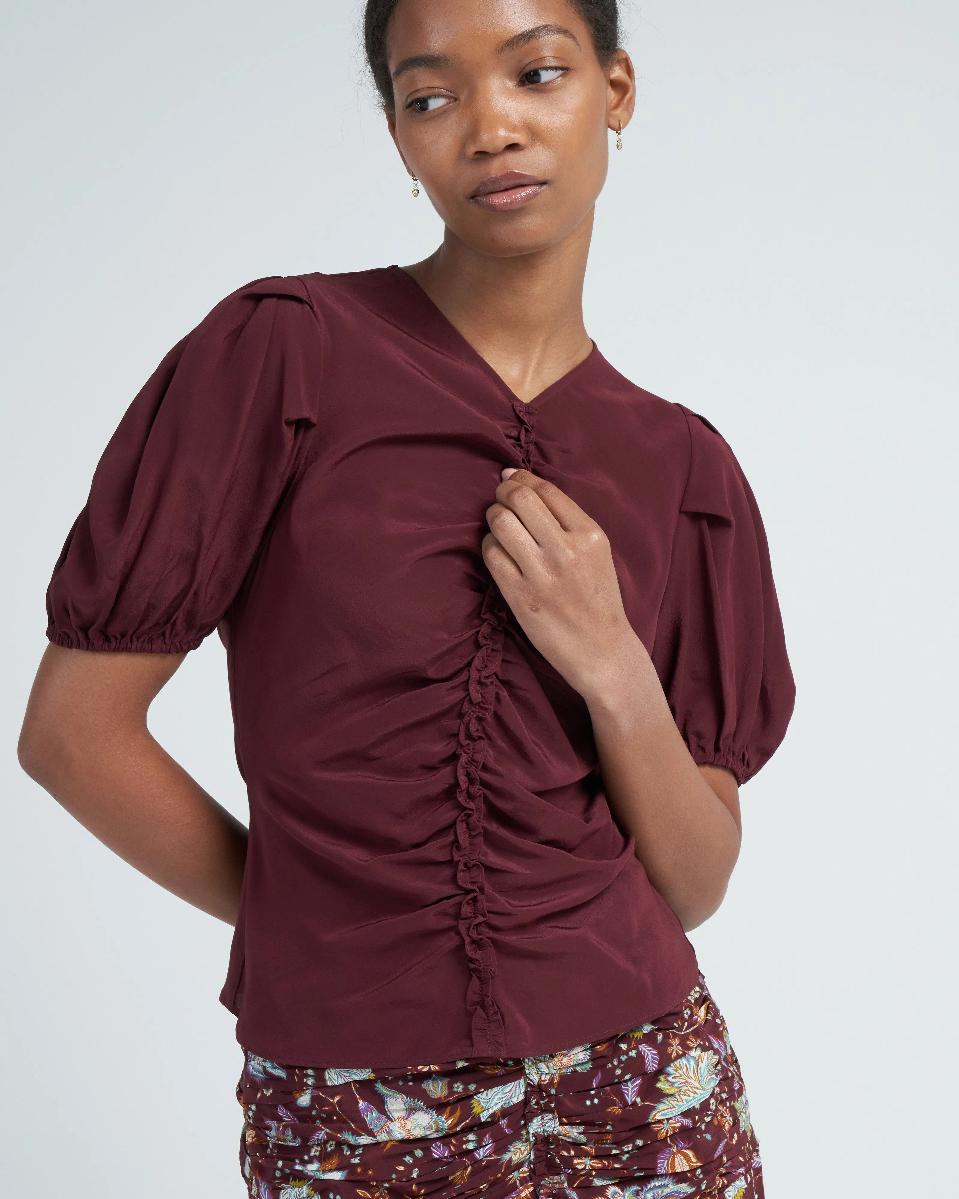 elise top - mahogany