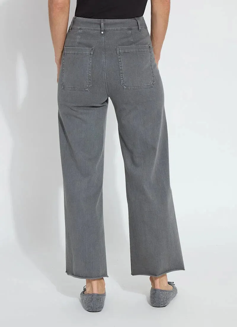 Erin Hi Waist Wide Leg Denim in Antique Charcoal Wash
